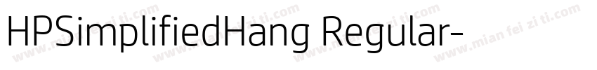 HPSimplifiedHang Regular字体转换